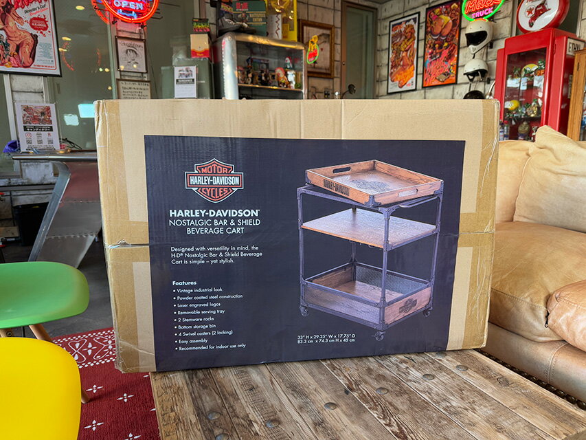 ハーレーダビッドソン　ノスタルジック　バー＆シールド　ビバレッジカート　アメリカン雑貨　アメリカ..