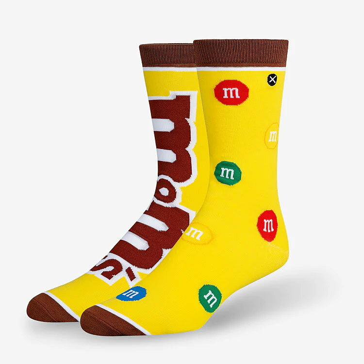 ODD SOX M&M'S ソックス （M&M'S SPLIT YELLOW） 靴下 26～30cm オッドソックス アメリカン雑貨 アメリカ雑貨 グッズ アメカジ カジュアル おしゃれ かっこいい スケーター