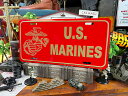 U.S.マリーン ミリタリーライセンスプレート (U.S. MARINES) アメリカン雑貨 アメリカ雑貨 ミリタリーグッズ ミリタリー雑貨 サバイバルゲーム ...