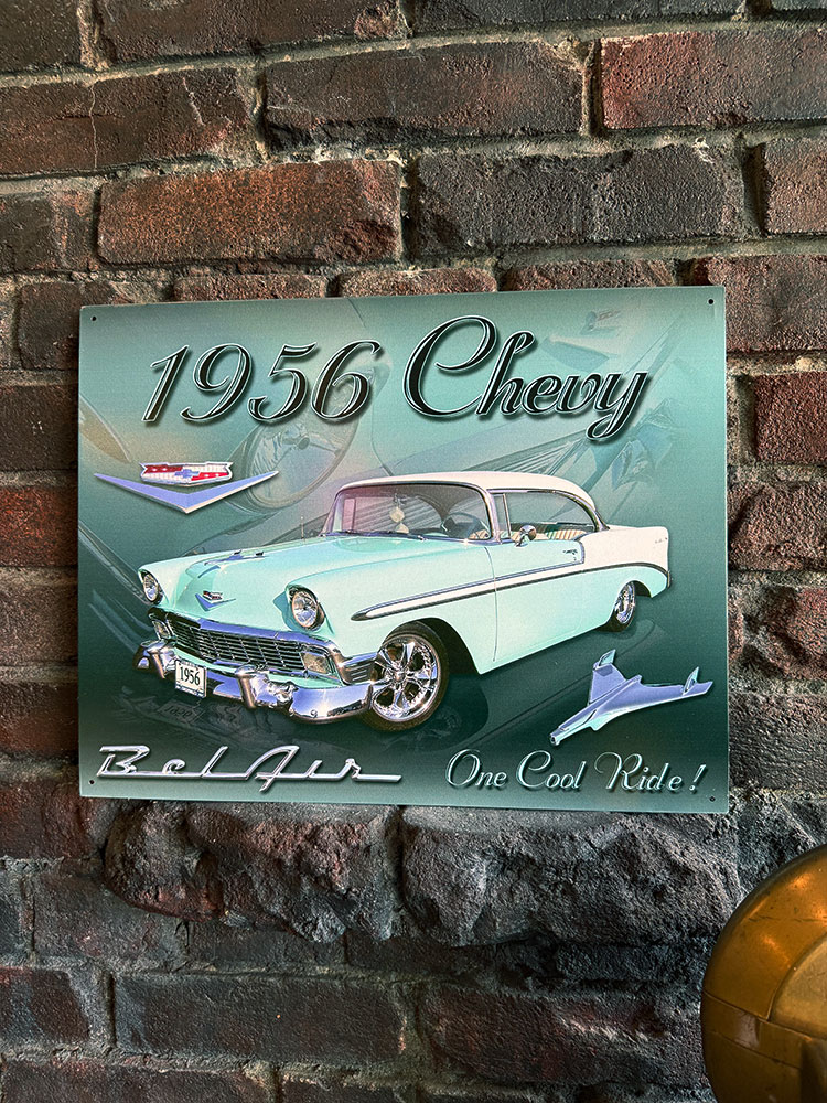 乐天商城 - 1956年　シボレー　ベルエア　ブリキ看板　アメリカン雑貨　アメリカ雑貨　グッズ