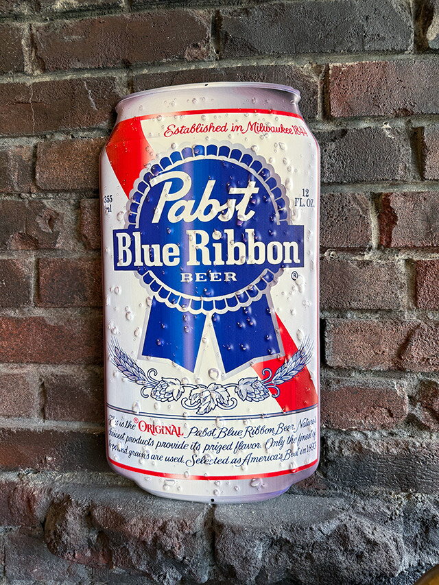 パブスト ブルーリボン ビール缶 エンボス ティンサイン ブリキ看板 アメリカン雑貨 アメリカ雑貨 グッズ おしゃれ パブグッズ バーグッズ 自宅バー ショップインテリア