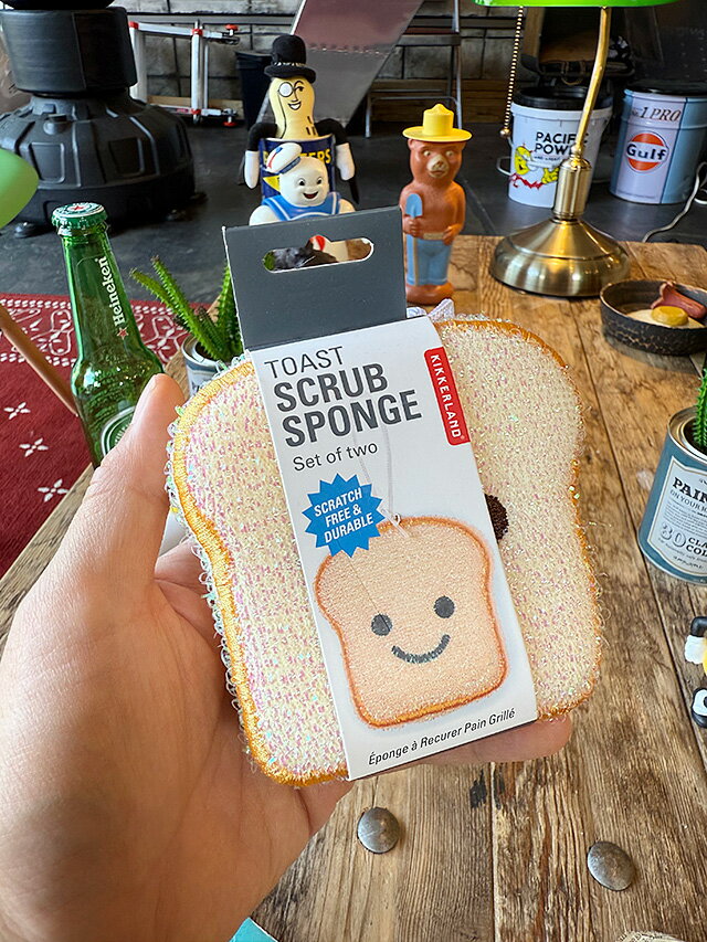 キッカーランド トースト スクラブ スポンジ 食器洗い用スポンジ （2個入り） アメリカン雑貨 アメリカ雑貨 キッチングッズ キッチン雑貨 キッチン用品 おしゃれ ショップインテリア
