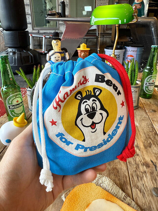 ハムズビール　巾着袋　キンチャク袋　アメリカン雑貨　アメリカ雑貨　キャラクターグッズ　キャラグッ..