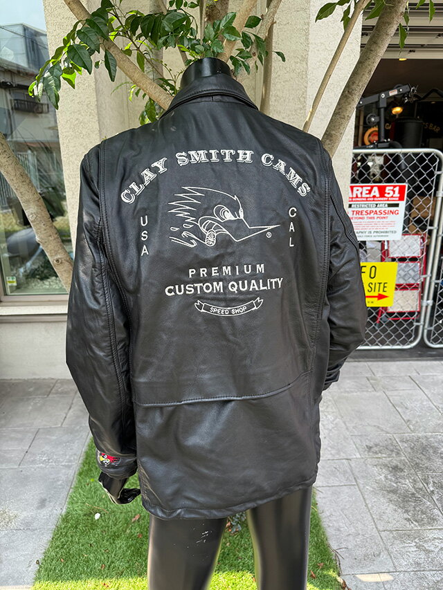 クレイスミス　レザーコーチジャケット　REALBLACK　（アイボリーロゴ）　アメリカン雑貨　アメリ ...