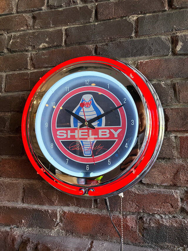 ガレージネオンクロック　（シェルビーコブラ/レッドネオン）　アメリカン雑貨　アメリカ雑貨　グッズ　お ...