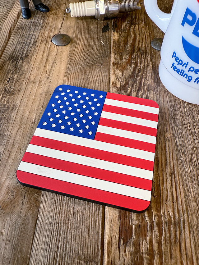 星条旗　ラバーコースター　アメリカン雑貨　アメリカ雑貨　キッチングッズ　キッチン雑貨　キッチン用品　おしゃれ　ショップインテリア