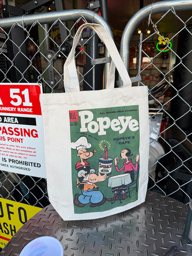 アメリカンコミック　トートバッグ　（ポパイ）　アメリカン雑貨　アメリカ雑貨　グッズ アメカジ　カ..