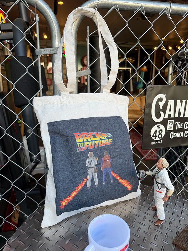 映画　バック・トゥ・ザ・フューチャー　デロリアン実験シーン　オフィシャル　トートバッグ　アメリカ..