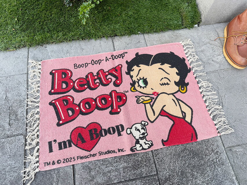 ベティ・ブープ コットンマット 70cm レギュラーサイズ （ピンク/I'm A Boop） アメリカン雑貨 アメリカ雑貨 キャラグッズ アメキャラ ベティー ベティーちゃん ベティちゃん おしゃれ ショップインテリア