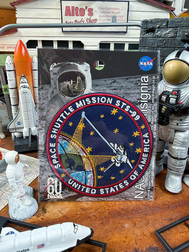 NASA　オフィシャル　ワッペン　（スペースシャトル/STS-99）　アメリカン雑貨　アメリカ雑貨　宇宙グッズ　宇宙雑貨　アメカジ　カジュアル　おしゃれ　かっこいい　アイロンワッペン　アイロンパッチ