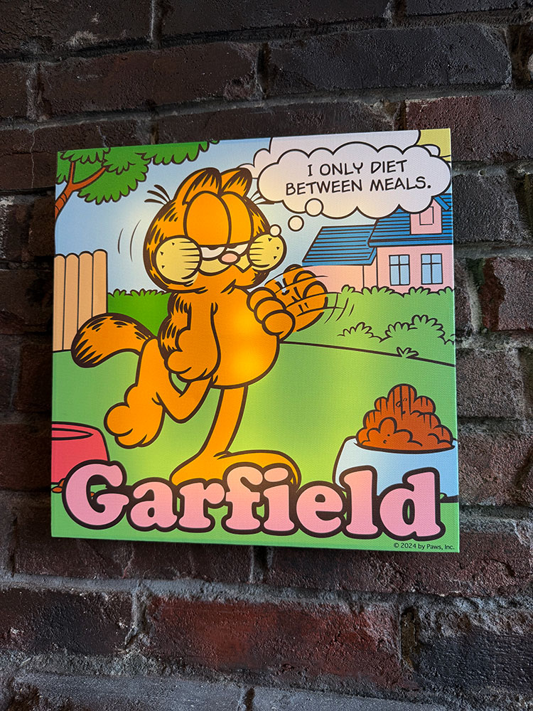 ガーフィールド キャンバス ライトボックス LED （ダイエット） アメリカン雑貨 アメリカ雑貨 キャラクターグッズ キャラグッズ アメキャラ おしゃれ ショップインテリア