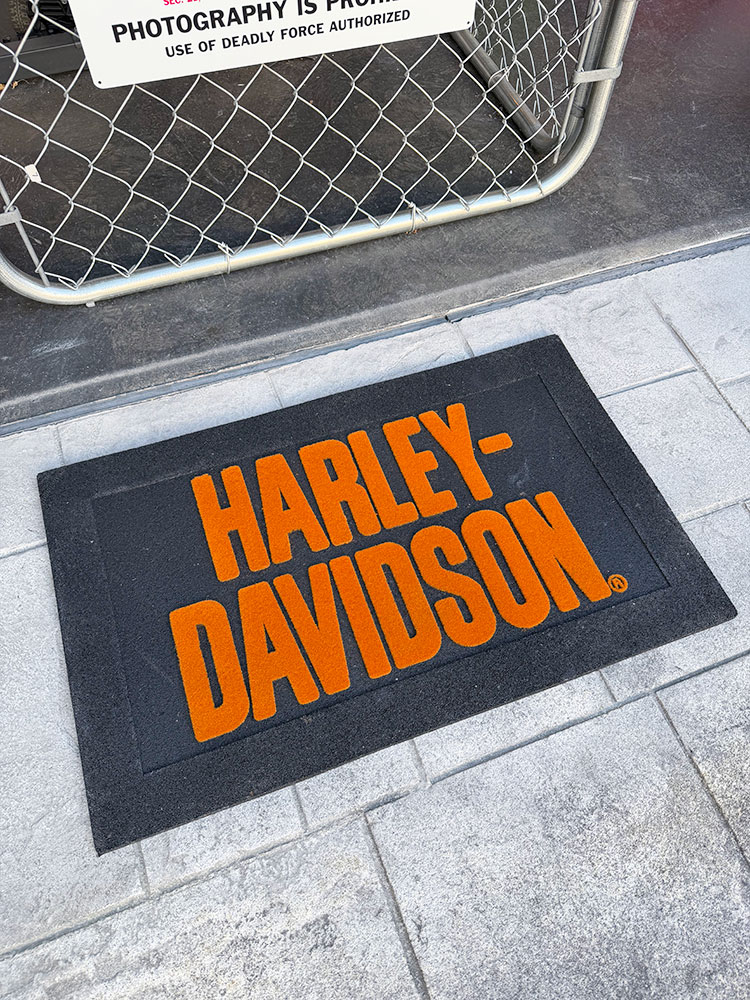 ハーレーダビッドソン　テキストロゴ　オフィシャル　エントリーマット　玄関マット　アメリカン雑貨　アメ ...