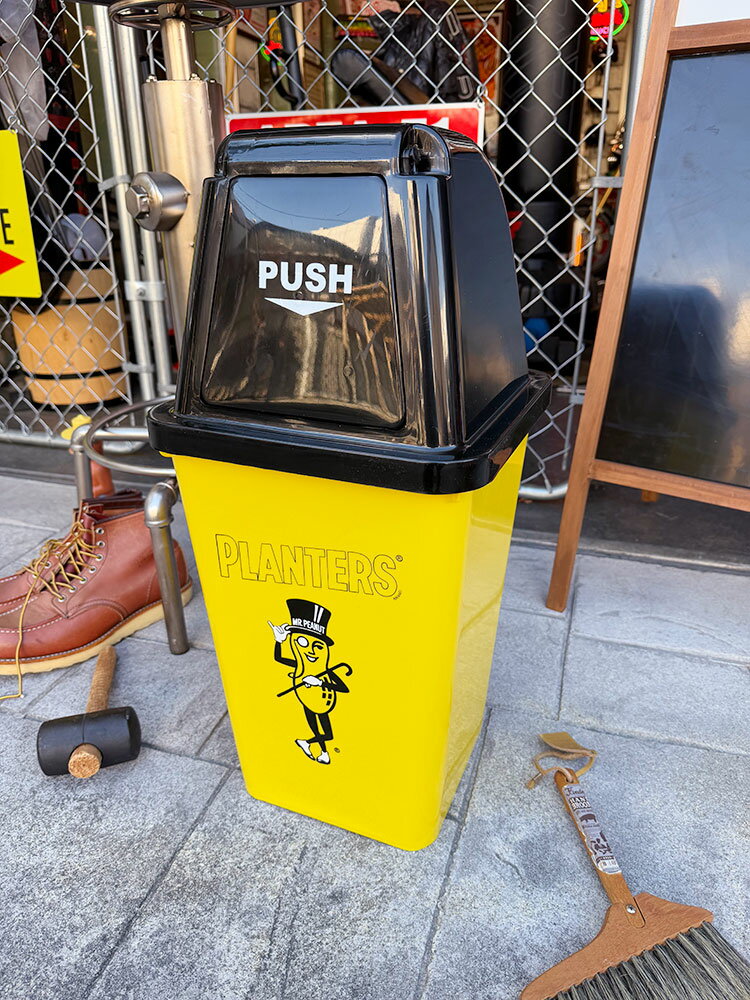 ミスターピーナッツ　ダストビン　20Lサイズ　（イエロー×ブラック）　ゴミ箱　トラッシュカン　アメリ..