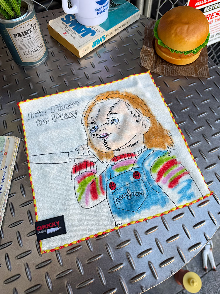 映画 チャイルドプレイ チャッキー ハンドタオル （It's Time to Play） アメリカン雑貨 アメリカ雑貨 映画グッズ おしゃれ ショップインテリア
