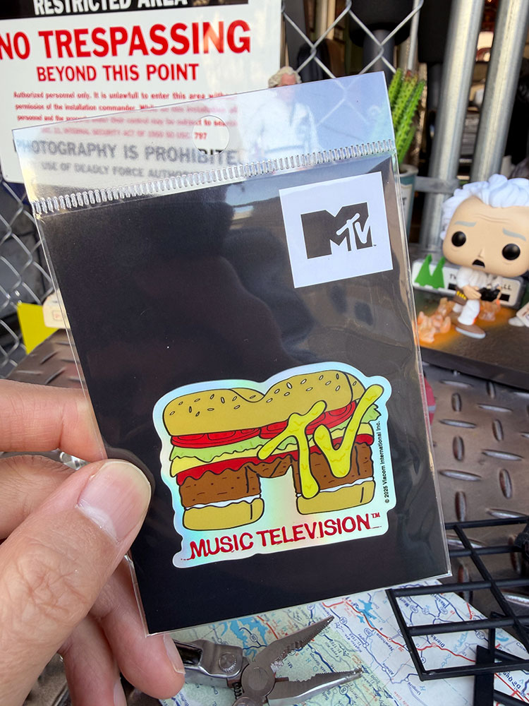 MTV　ミュージックテレビジョン　オフィシャル　ホログラム　ステッカー　（ハンバーガー）　アメリカ..