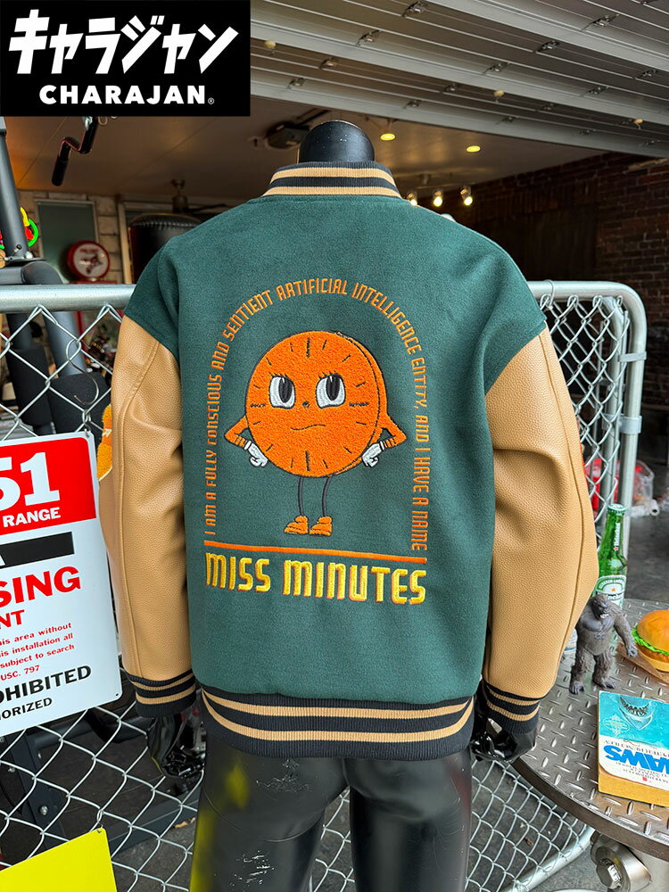 ドラマ ロキ ミスミニッツ スタジャン Lサイズのみの展開 ユニセックス オフィシャルライセンス キャラジャン アメリカン雑貨 アメリカ雑貨 グッズ アメカジ カジュアル おしゃれ かっこいい 長袖 アウター ジャケット ジャンバー ジャンパー