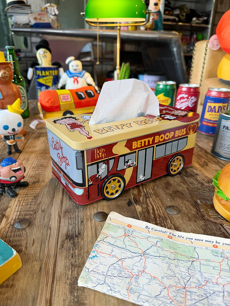 ベティ・ブープ バス型 ティッシュケース アメリカン雑貨 アメリカ雑貨 キャラグッズ アメキャラ ベティー ベティーちゃん ベティちゃん おしゃれ ショップインテリア 生活グッズ 生活雑貨 ティッシュカバー