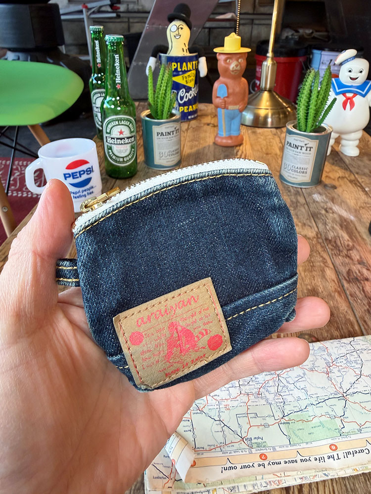 アライヤン デニム コインポーチ 岡山産デニム MADE IN JAPAN アメリカン雑貨 アメリカ雑貨 グッズ アメカジ カジュアル おしゃれ かっこいい サイフ 財布 小銭入れ