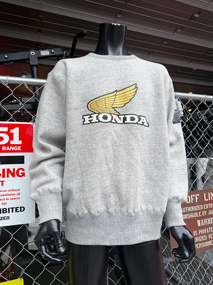 HONDA ホンダ 80年代ウイングロゴ オフィシャル ヴィンテージスウェット 裏起毛 アメリカン雑貨 アメリカ雑貨 グッズ おしゃれ かっこいい ガレージ雑貨 ガレージング雑貨 バイク バイカー アメカジ トレーナー ブランド ショップインテリア