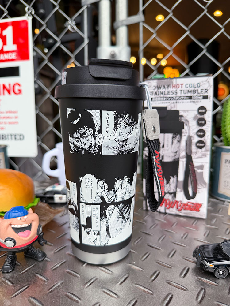 バリバリ伝説 名シーン 真空断熱 ステンレス 保温＆保冷 タンブラー 500ml 巨摩郡 アメリカン雑貨 アメリカ雑貨 グッズ おしゃれ ショップインテリア