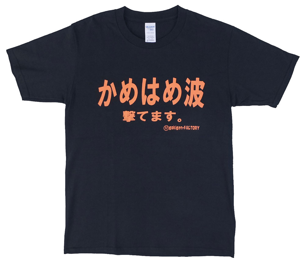「かめはめ波撃てます」　おもしろTシャツ　ゴキゲンファクトリー　ブラック　Lサイズ　アメリカン雑貨　 ...