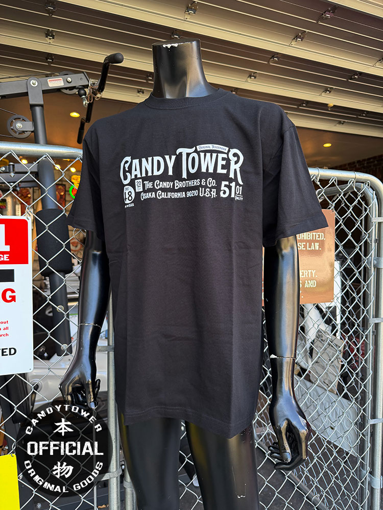 キャンディタワー オフィシャル Tシャツ （ブラック） 半袖 アメリカン雑貨 アメリカ雑貨 オフィシャルグッズ アメカジ カジュアル おしゃれ かっこいい