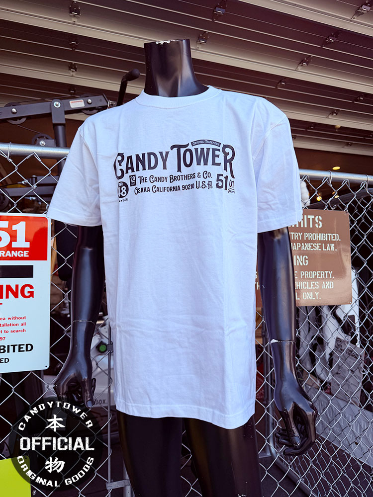 Rakuten - キャンディタワー　オフィシャル　Tシャツ　（ホワイト）　半袖　アメリカン雑貨　アメリカ雑貨　オフィシャルグッズ アメカジ　カジュアル　おしゃれ　かっこいい