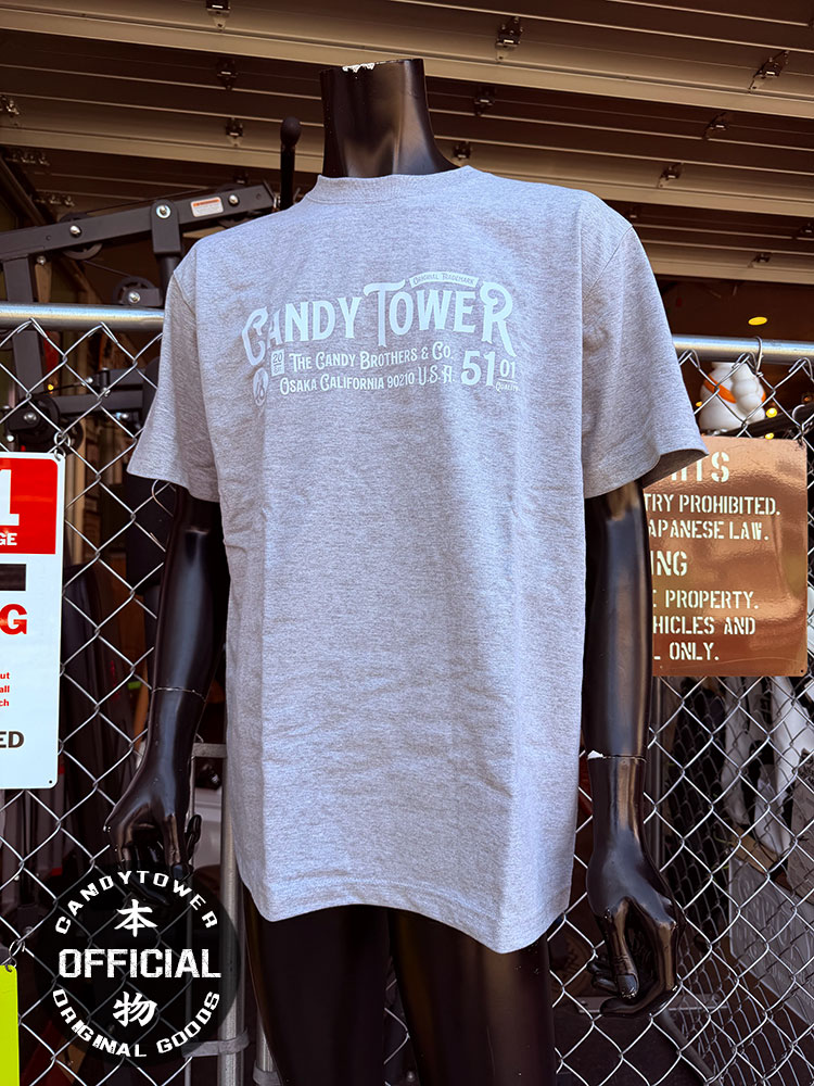 キャンディタワー オフィシャル Tシャツ リミテッドカラー （グレー） 半袖 アメリカン雑貨 アメリカ雑貨 オフィシャルグッズ アメカジ カジュアル おしゃれ かっこいい
