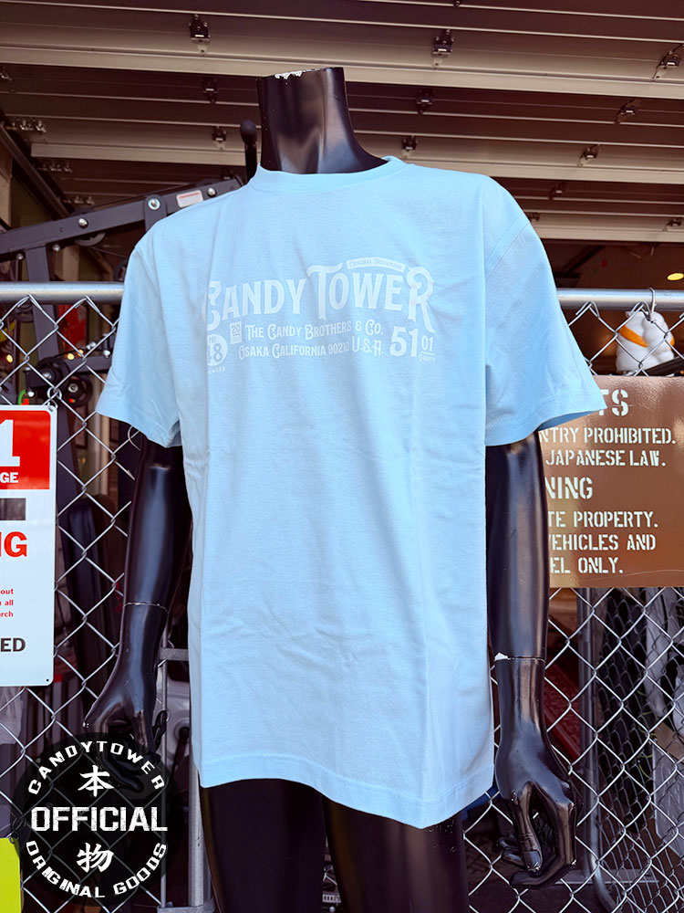 キャンディタワー オフィシャル Tシャツ リミテッドカラー （ライトブルー） 半袖 アメリカン雑貨 アメリカ雑貨 オフィシャルグッズ アメカジ カジュアル おしゃれ かっこいい