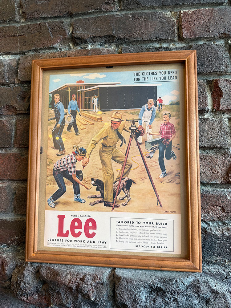 Rakuten - ヴィンテージ　LIFE誌広告ポスター　フレームアート　（LEE）　フレーム付き　リプリントポスター　アメリカン雑貨　アメリカ雑貨　アンティーク風　ヴィンテージ風　ビンテージ風　レトロ　ノスタルジック　グッズ　おしゃれ　ショップインテリア