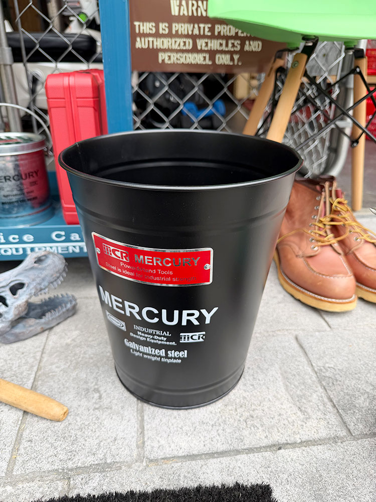 Rakuten - マーキュリー　インダストリアル　トラッシュボックス　12L　（マットブラック）　アメリカン雑貨　アメリカ雑貨　グッズ　おしゃれ　かっこいい　ガレージ雑貨　ガレージング雑貨　ショップインテリア