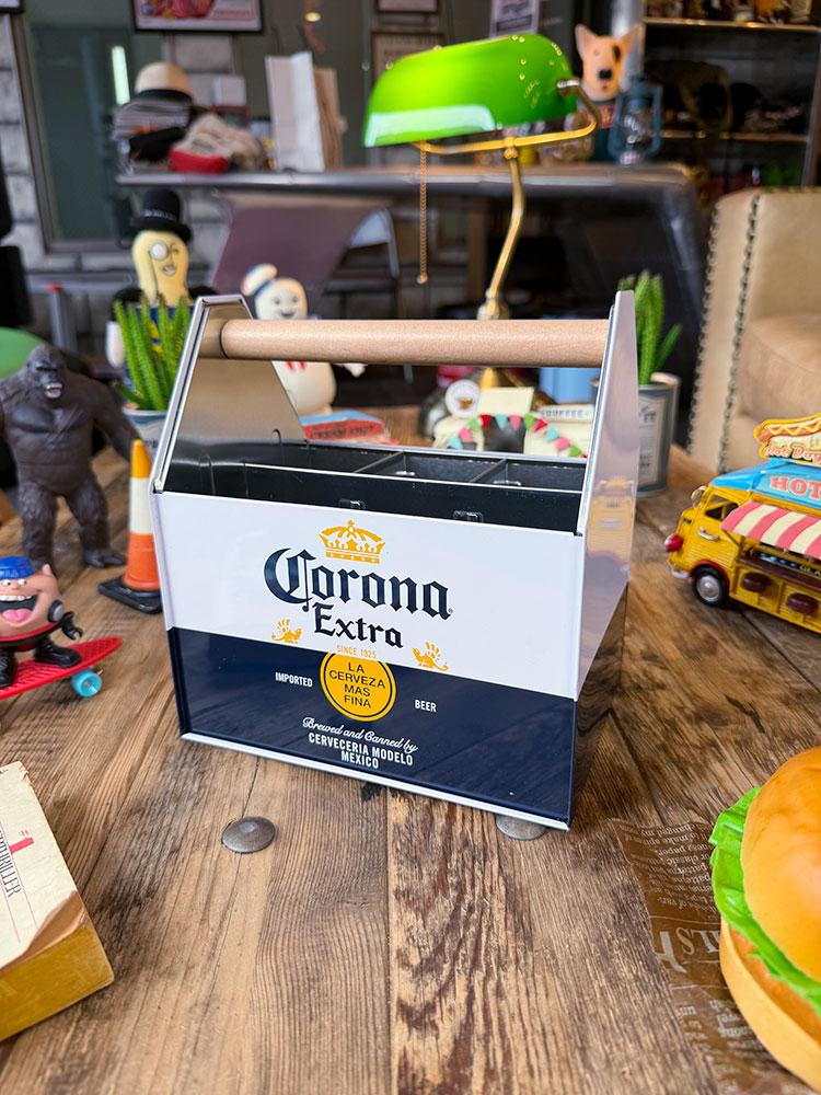 Rakuten - コロナ　ハンドルキャリーケース　カトラリーケース　アメリカン雑貨　アメリカ雑貨　グッズ　おしゃれ パブグッズ　バーグッズ　自宅バー　ショップインテリア