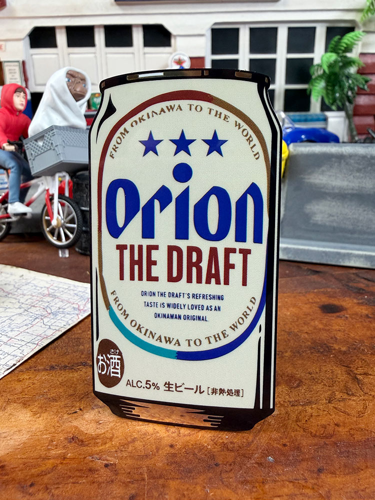 オリオンビール　オフィシャル　ミニステッカー　（ビール缶）　アメリカン雑貨　アメリカ雑貨　グッズ　おしゃれ パブグッズ　バーグッズ　自宅バー　ショップインテリア　シール　デカール
