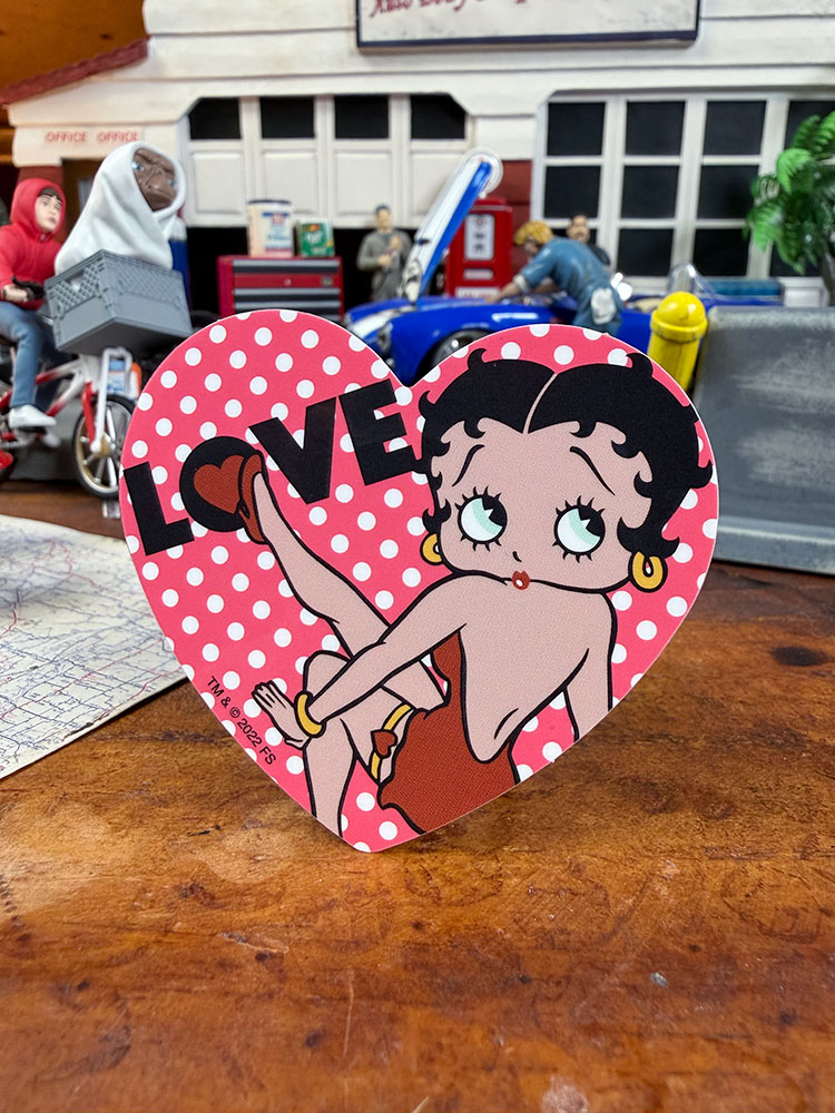 ベティ・ブープ　オフィシャル　ミニステッカー　（ハート）　アメリカン雑貨　アメリカ雑貨　キャラグッズ　アメキャラ　ベティー　ベティーちゃん　ベティちゃん　おしゃれ　ショップインテリア　シール　デカール