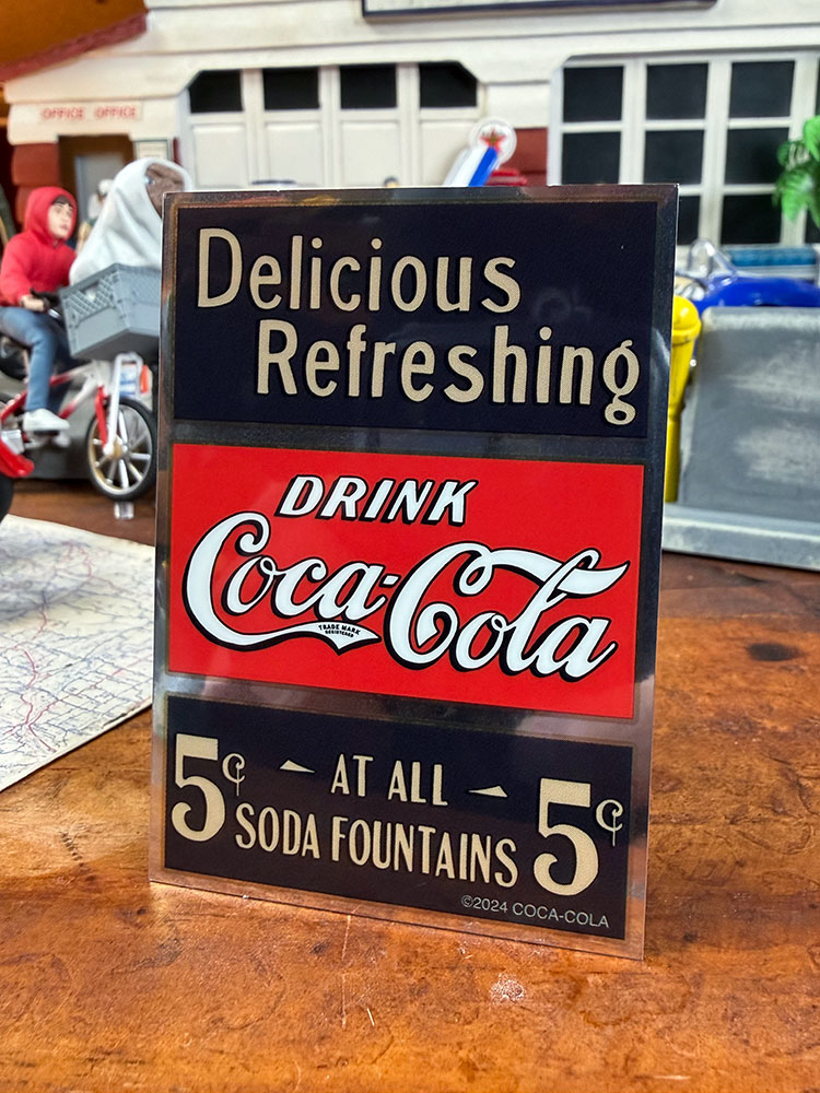 コカ・コーラ　オフィシャル　ミニステッカー　（5セント/レクタングル）　アメリカン雑貨　アメリカ雑貨　コカコーラグッズ　おしゃれ　ショップインテリア　シール　デカール