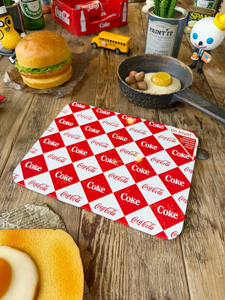 Rakuten - コカ・コーラ　トリベット　鍋敷き　（ダイヤモンドロゴ）　アメリカン雑貨　アメリカ雑貨　コカコーラグッズ　おしゃれ　ショップインテリア