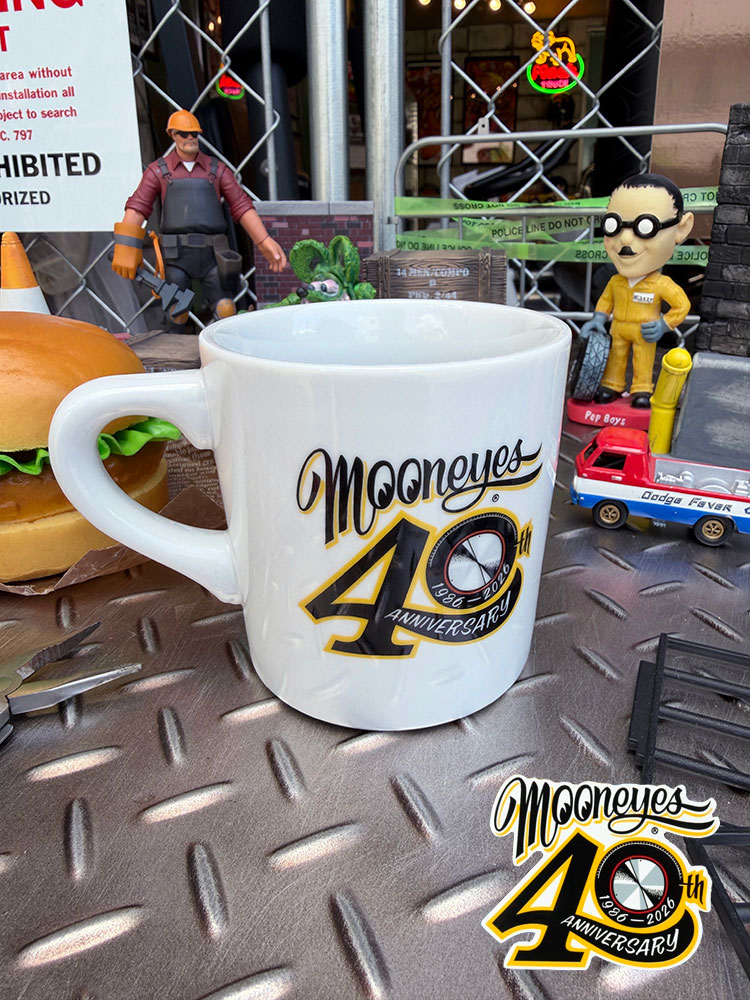 乐天商城 - ムーンアイズ　40周年アニバーサリー　マグカップ　240ml　アメリカン雑貨　アメリカ雑貨　グッズ　おしゃれ ガレージ雑貨　ガレージング雑貨 かっこいい　MOONEYES　ムーンアイズ