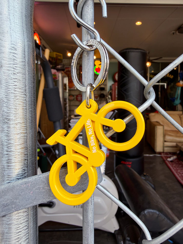 so Danish Road Bike Bicycle Recycle Keychain (Yellow) Single Item American Goods American雑貨 Goods Stylish Shop Interior