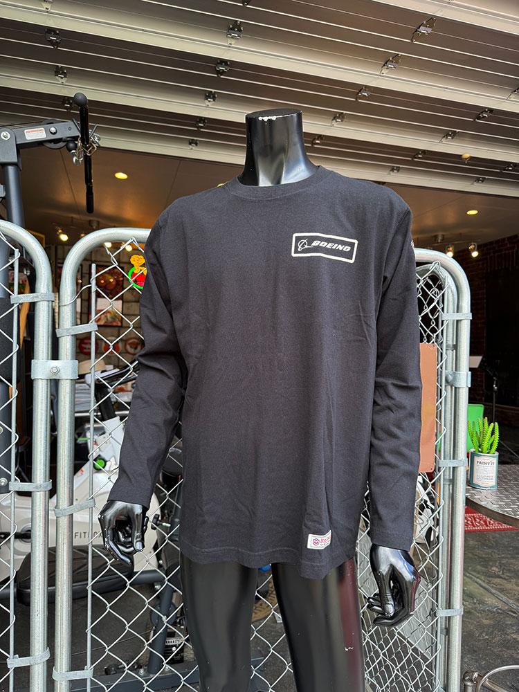 乐天商城 - ボーイング　ヴィンテージロゴ　クラシック　長袖Tシャツ　（ブラック）　RED CANOE　レッドカヌー　アメリカン雑貨　アメリカ雑貨　グッズ アメカジ　カジュアル　おしゃれ　かっこいい　長袖