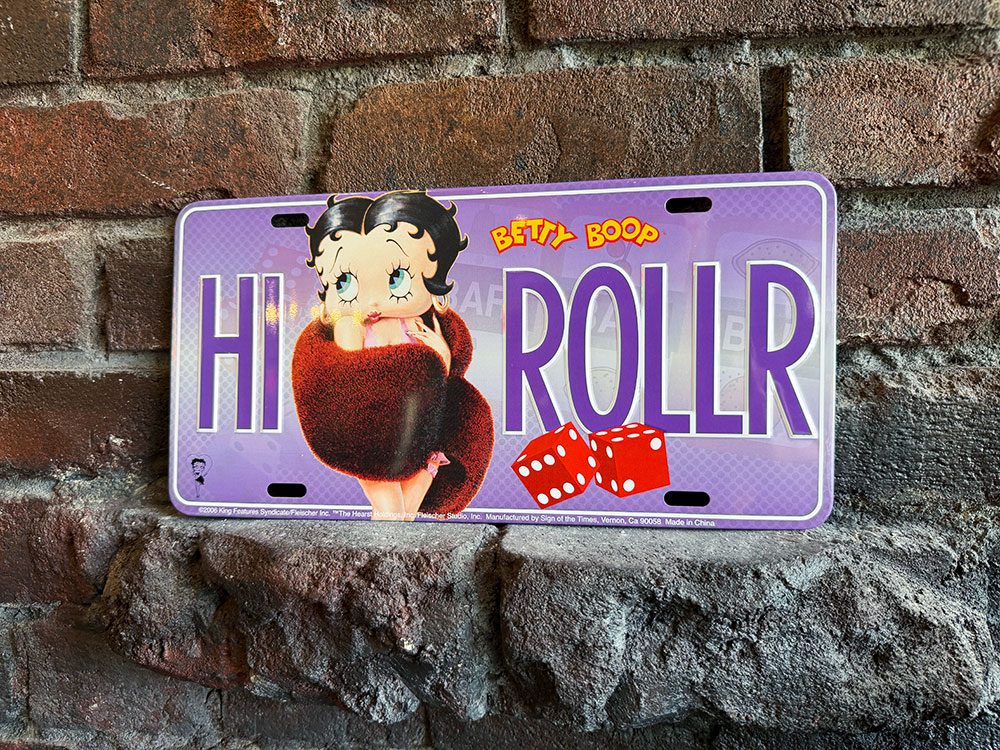 ベティ・ブープ　ライセンスプレート　（HI ROLLR）　アメリカン雑貨　アメリカ雑貨　キャラグッズ ...