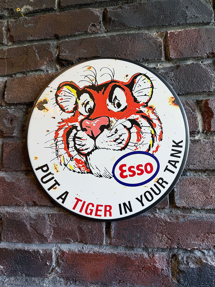エッソ タイガー 看板 ESSO TIGER ビンテージ 76cm 世田谷ベース