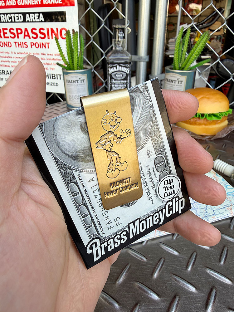 レディキロワット　マネークリップ　真ちゅう製　アメリカン雑貨　アメリカ雑貨　グッズ　おしゃれ　かっこいい　ガレージ雑貨　ガレージング雑貨　ショップインテリア