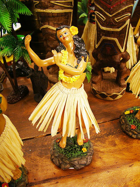ハワイアンフラドール　フィギュア(ダンシング) ■ アメリカ雑貨 アメリカン雑貨 アメリカ ハワイ ハワイアン 雑貨 インテリア 小物 置物 おもしろ おしゃれ こだわり派が夢中になる!のサムネイル