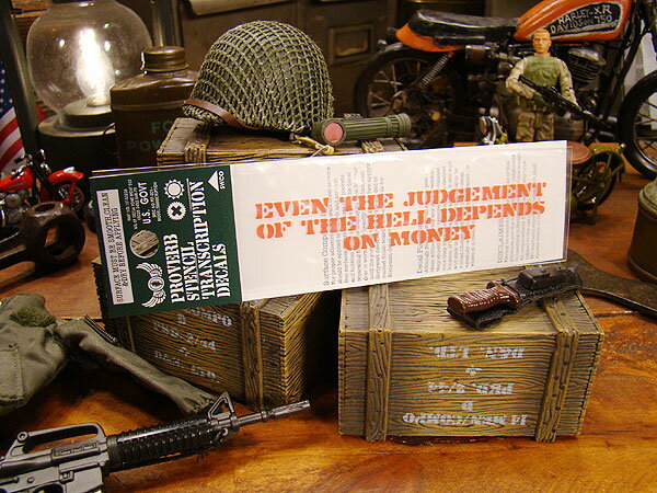 ことわざステンシル転写ステッカー （地獄の沙汰も金次第） アメリカン雑貨 アメリカ雑貨 グッズ