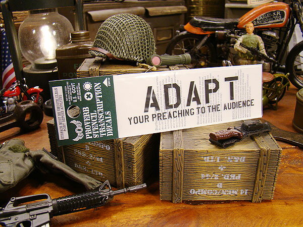 ことわざステンシル転写ステッカー （人を見て法を説け） アメリカン雑貨 アメリカ雑貨 グッズ