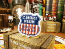 アメリカン アドバタイジング ステッカー Sサイズ (No.29/C.MART NEON) アメリカン雑貨 アメリカ雑貨 グッズ