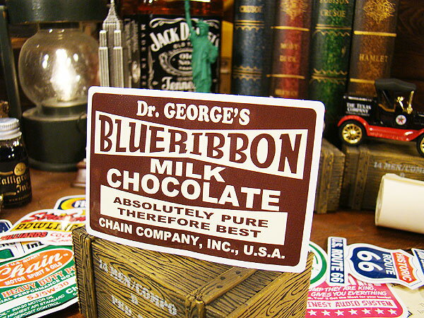 アメリカン アドバタイジング ステッカー Lサイズ （No.45/BLUERIBBON） アメリカン雑貨 アメリカ雑貨 グッズ