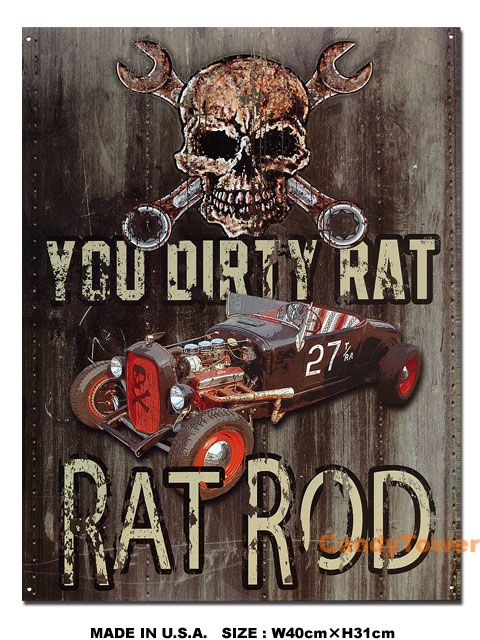 レジェンズ ダーティーラット ブリキ看板 アメリカン雑貨 アメリカ雑貨 グッズ