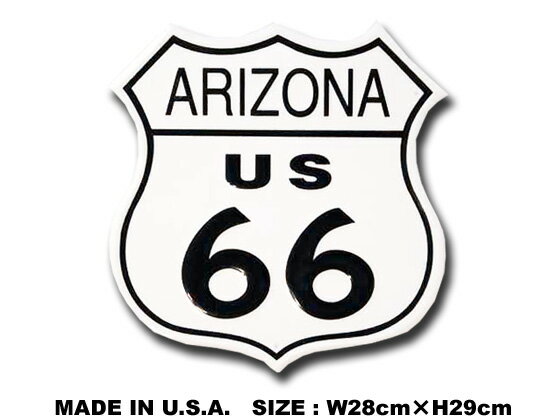 アメリカ ブリキ看板 U.S. ROUTE66 -アリゾナ-