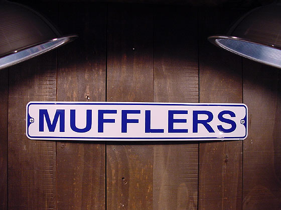 アメリカ　ミニストリート看板　MUFFLERS　-マフラー-